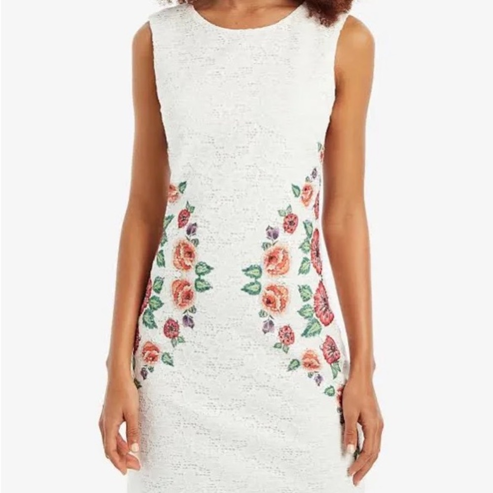 DESIGUAL Floral Lace Dress - White